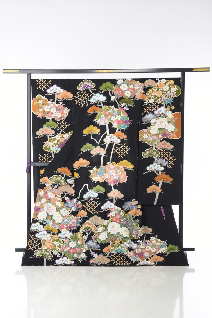 本加賀友禅振袖 松寿慶賀文様<br>松任いち作